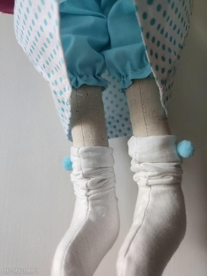 Śpiący aniołek tilda 40 cm - dekoracja i prezent na chrzest