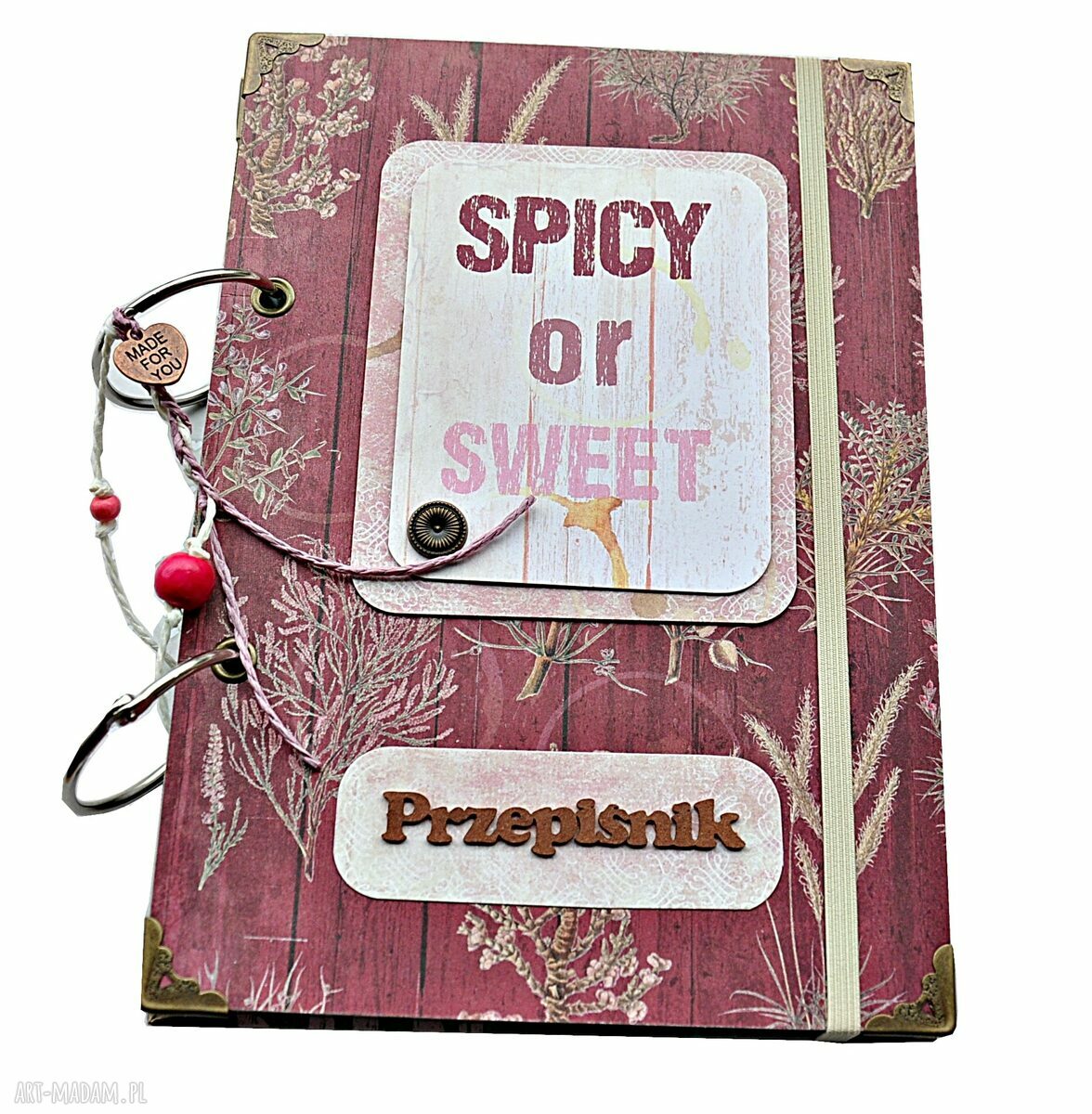 Spicy or sweet? Niekończący się Przepiśnik, notatnik kulinarny. Ręcznie zrobione