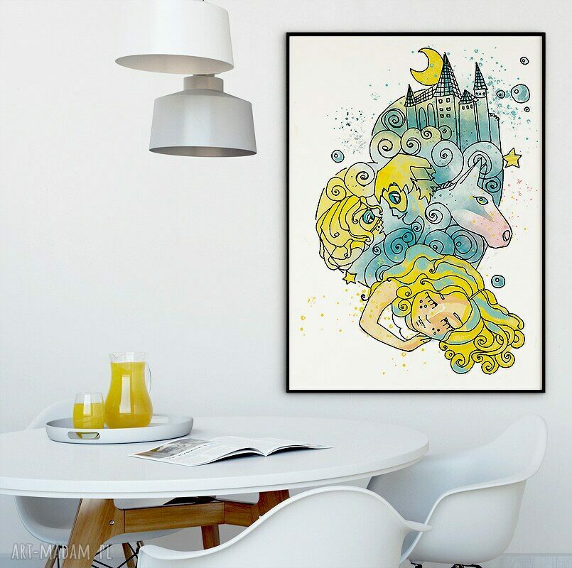Śpij Kochanie... ilustracja 30x40 cm do pokoju dziewczynki