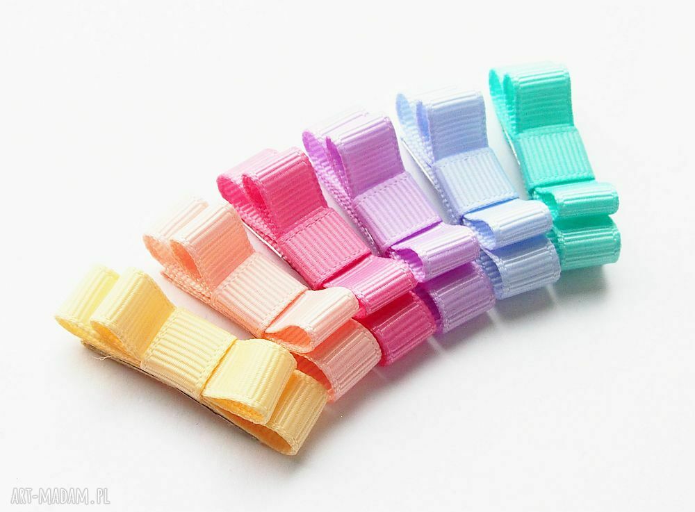 Spineczki do włosów Kokardki Candy - komplet 6 szt.