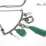 ręcznie wykonane naszyjniki boho emerald