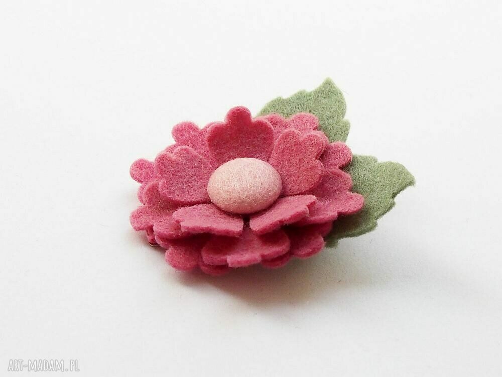 Spinka do włosów kwiatek z filcu - Victorian Rose (Momilio Art)