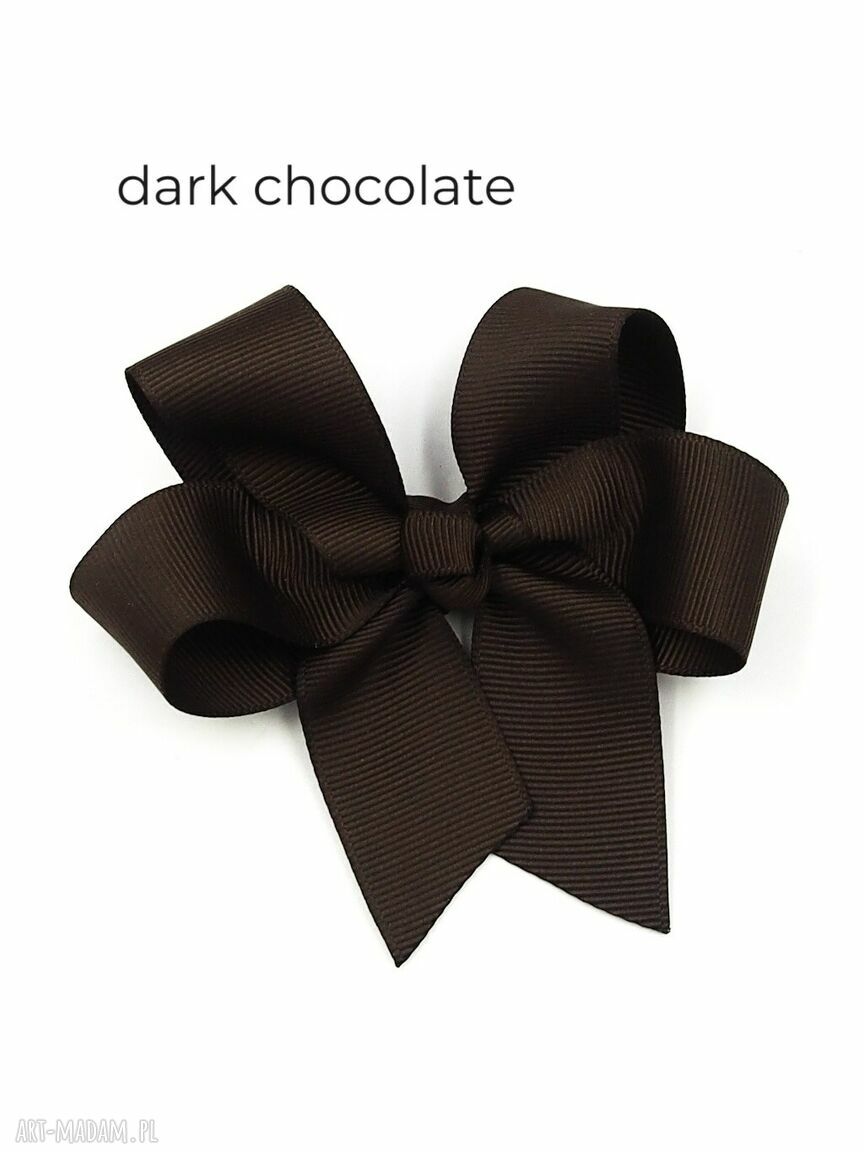 Kokarda Big Bow Dark Chocolate - spinka do włosów handmade