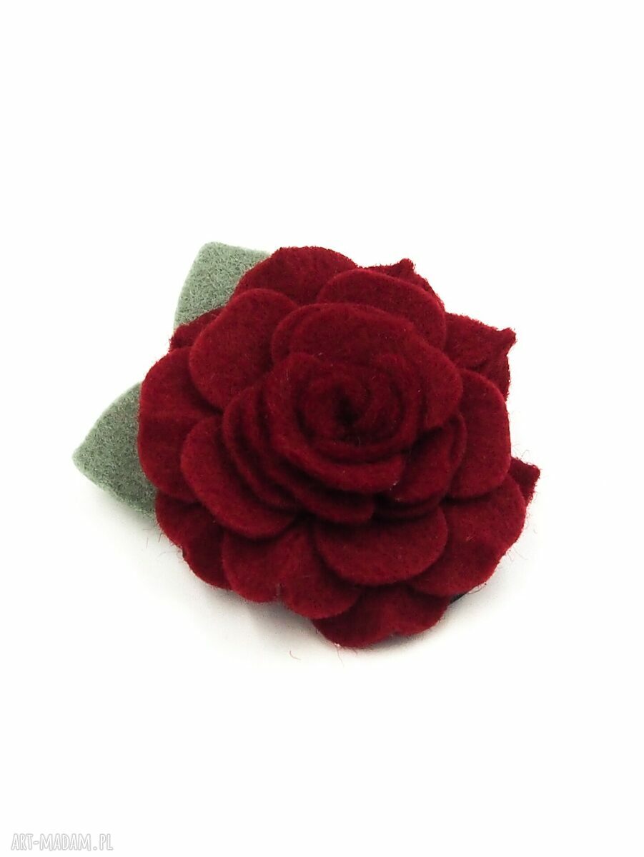 Spinka do włosów Kwiatek Camelia Dark Red