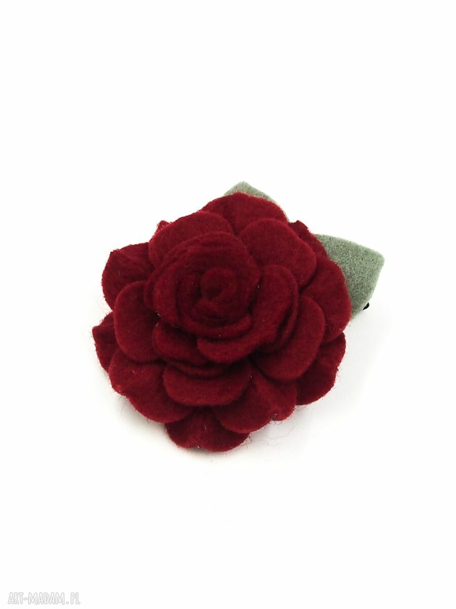 Spinka do włosów Kwiatek Camelia Dark Red