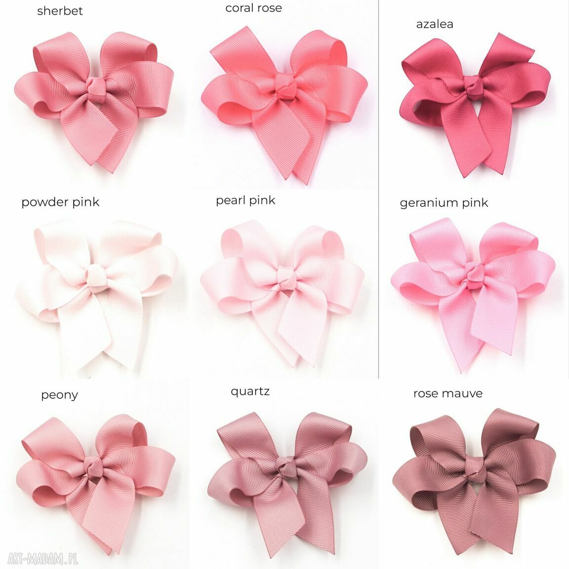 Spinka do włosów duża kokarda Big Bow Coral Rose