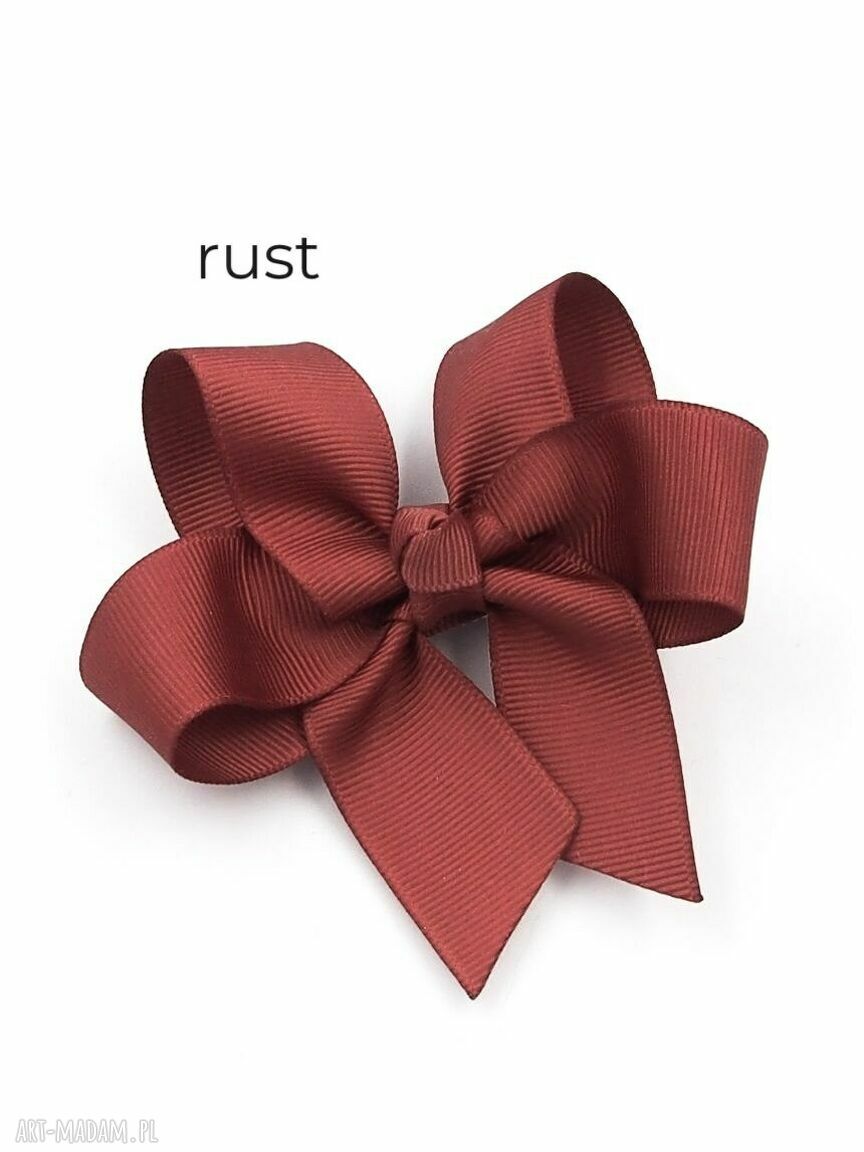 Spinka do włosów Big Bow Rust - kokarda na klipsie