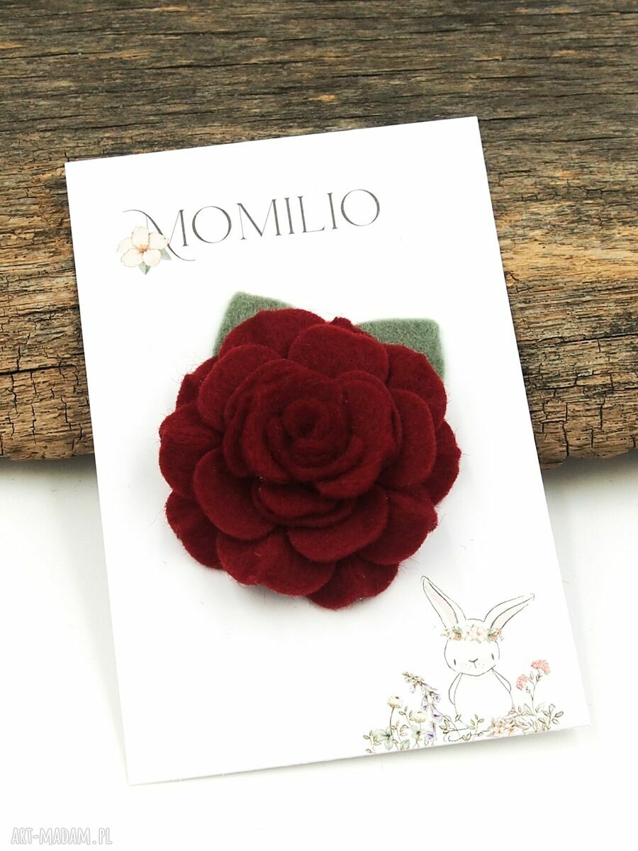 Spinka do włosów Kwiatek Camelia Dark Red