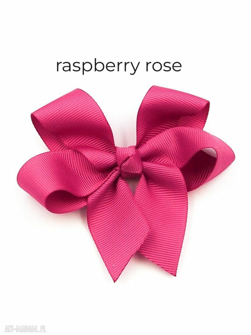 Spinka do włosów Big Bow Raspberry Rose - efektowna kokarda na co dzień i na wyjścia