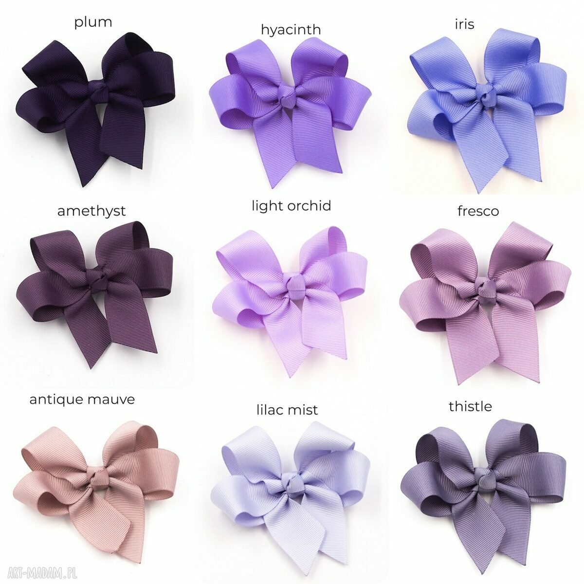 Spinka do włosów Big Bow Iris - rękodzieło na klipsie