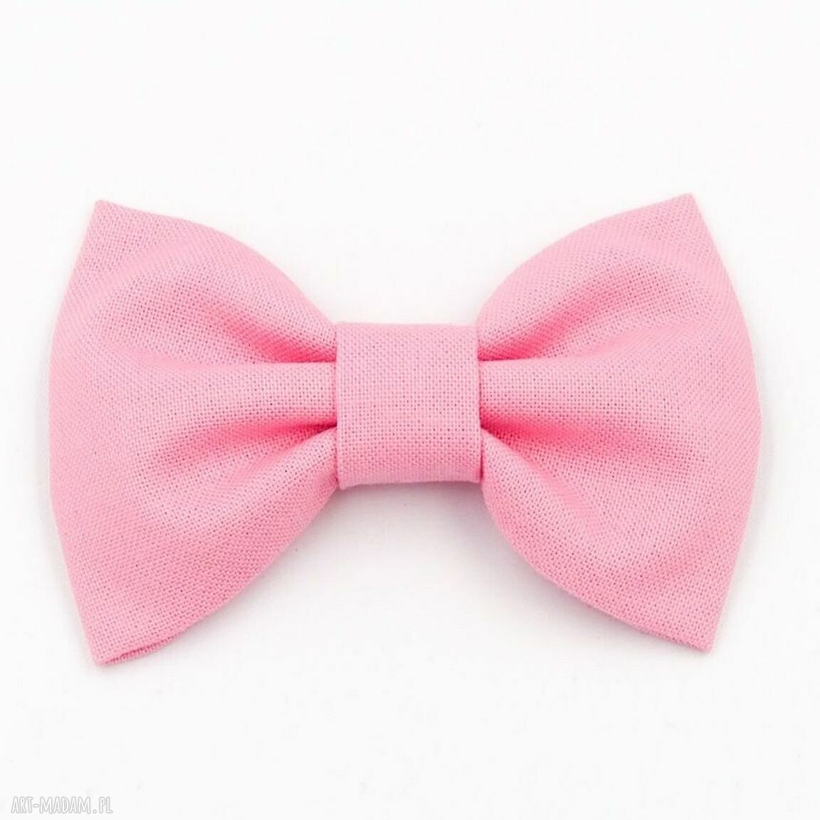 Spinka do włosów z różową kokardą (handmade)