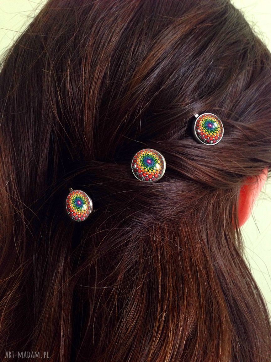 ozdoby do włosów: Bąbelkowy zawrót głowy 3 wsuwki do włosów Autorskie
