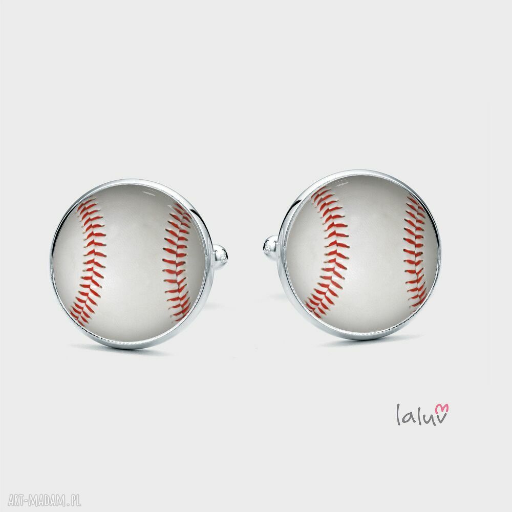 Spinki do mankietów Homerun Baseball - ręcznie robione