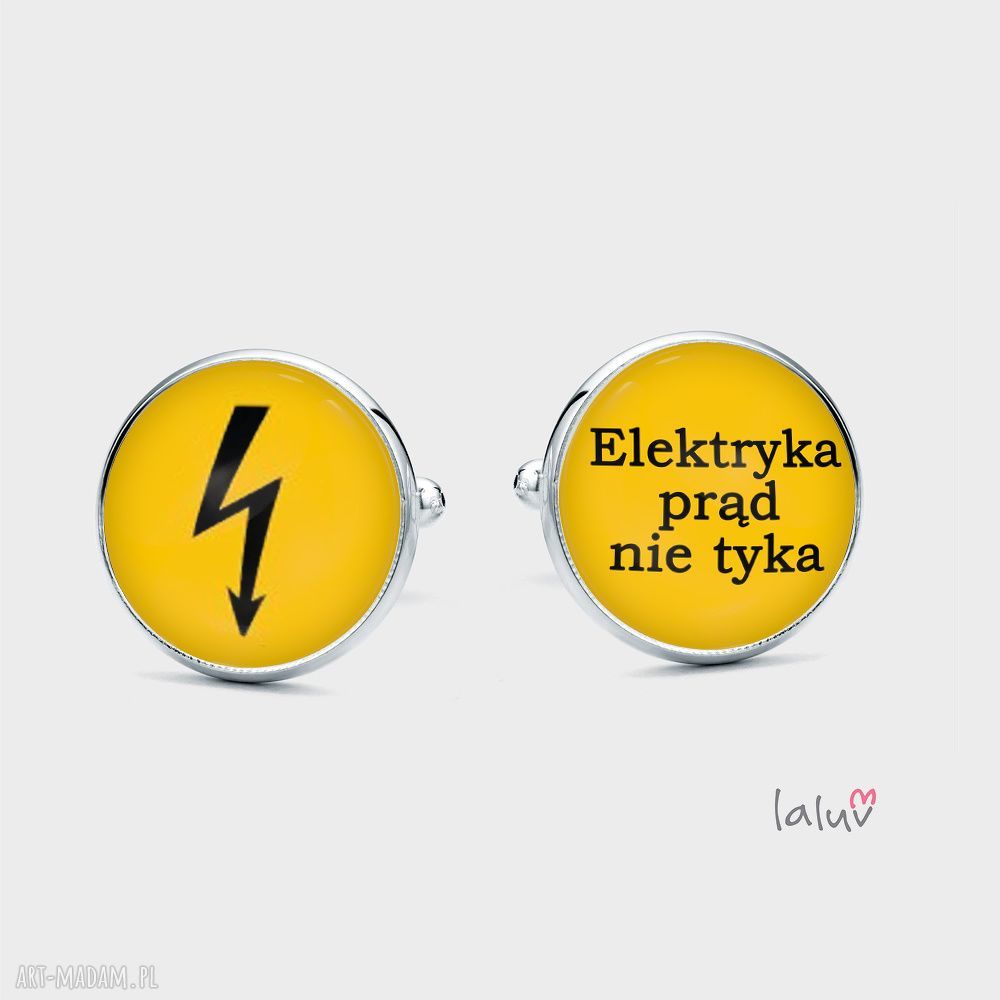 Spinki do mankietów Elektryk - energia jako prezent zawodowy