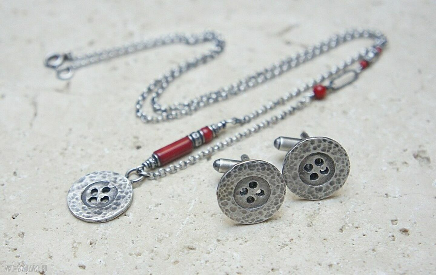 męska: Spinki do mankietów guziki vol. 3 ręcznie robione