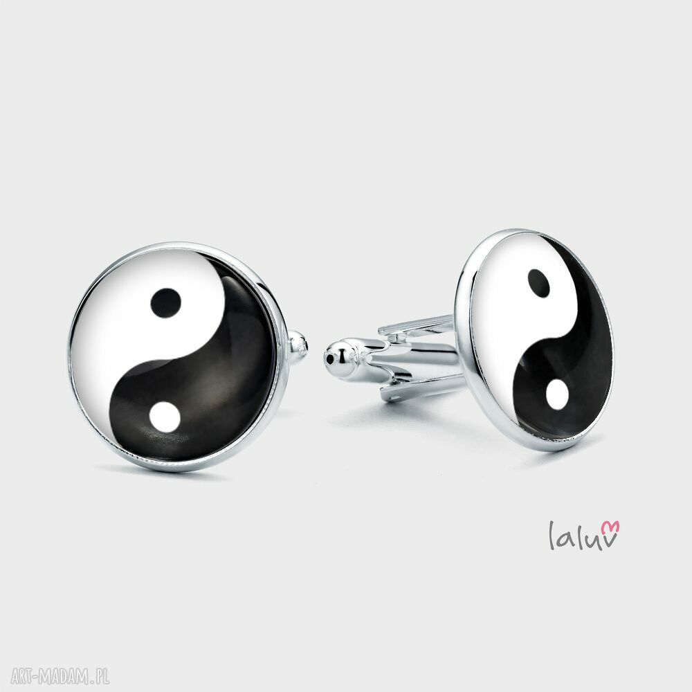 Spinki do mankietów Yin Yang - ręcznie robione Laluv