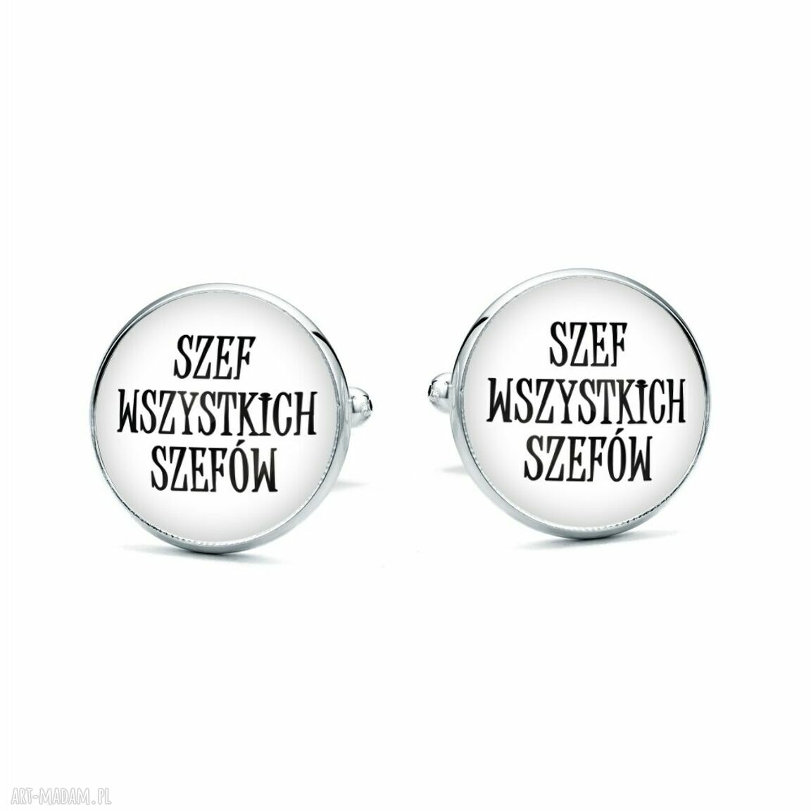 Spinki do mankietów „SZEF WSZYSTKICH SZEFÓW” - ręcznie robione