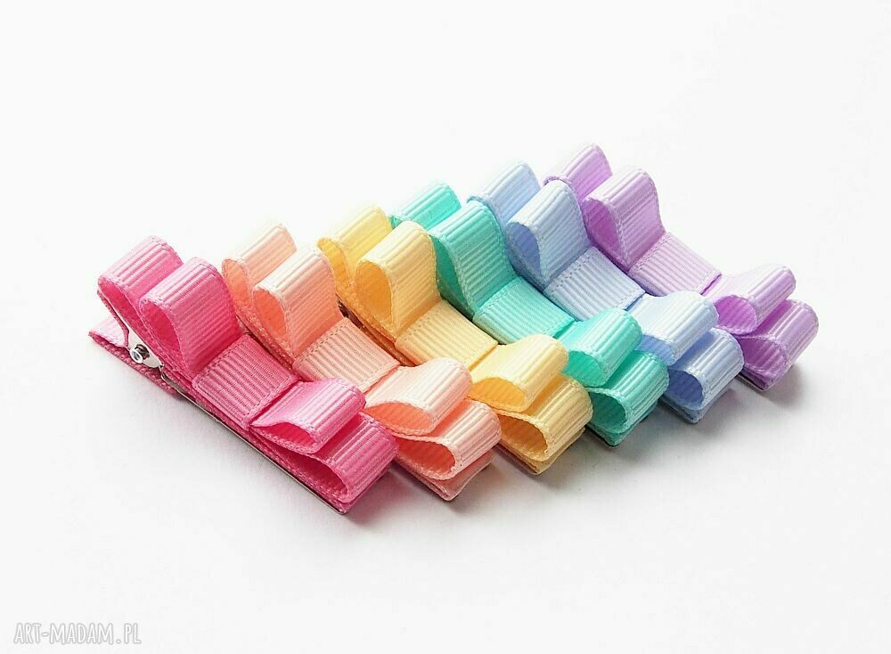 Spinki do włosów Kokardki Candy - zestaw 6 szt.