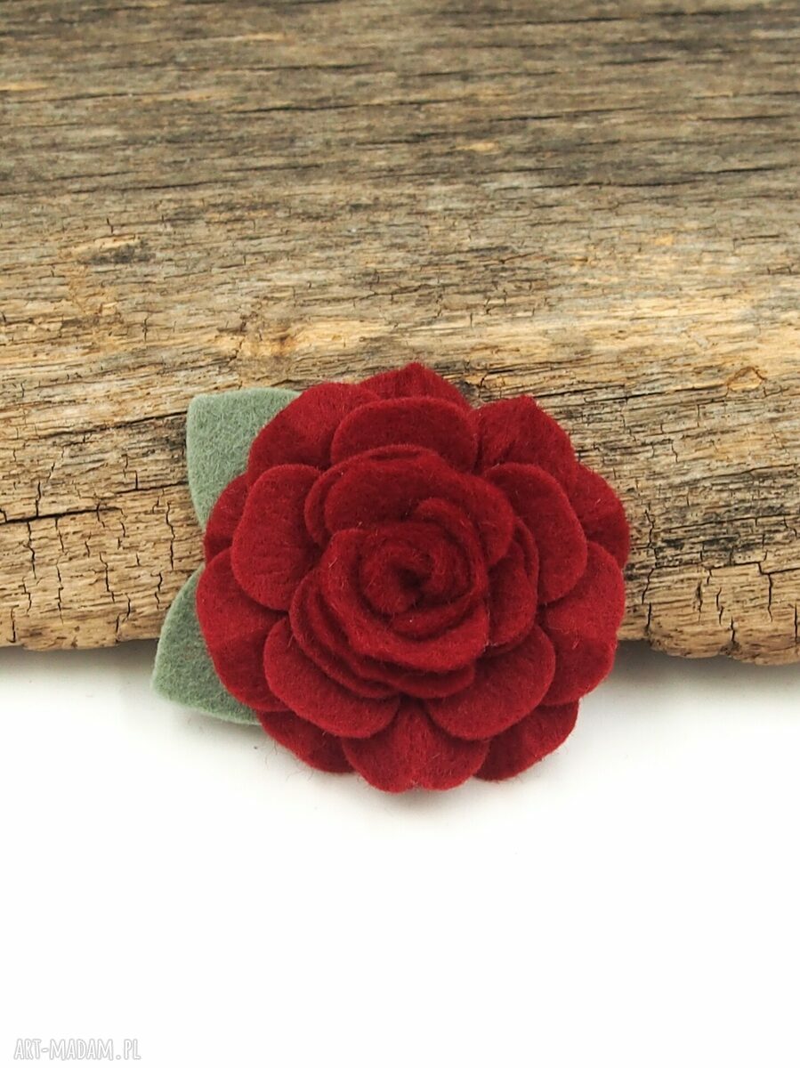 Spinka do włosów Kwiatek Camelia Dark Red