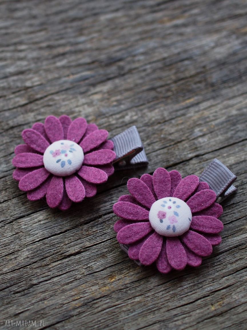 dla dziecka hand made - spinki do włosów - momilio