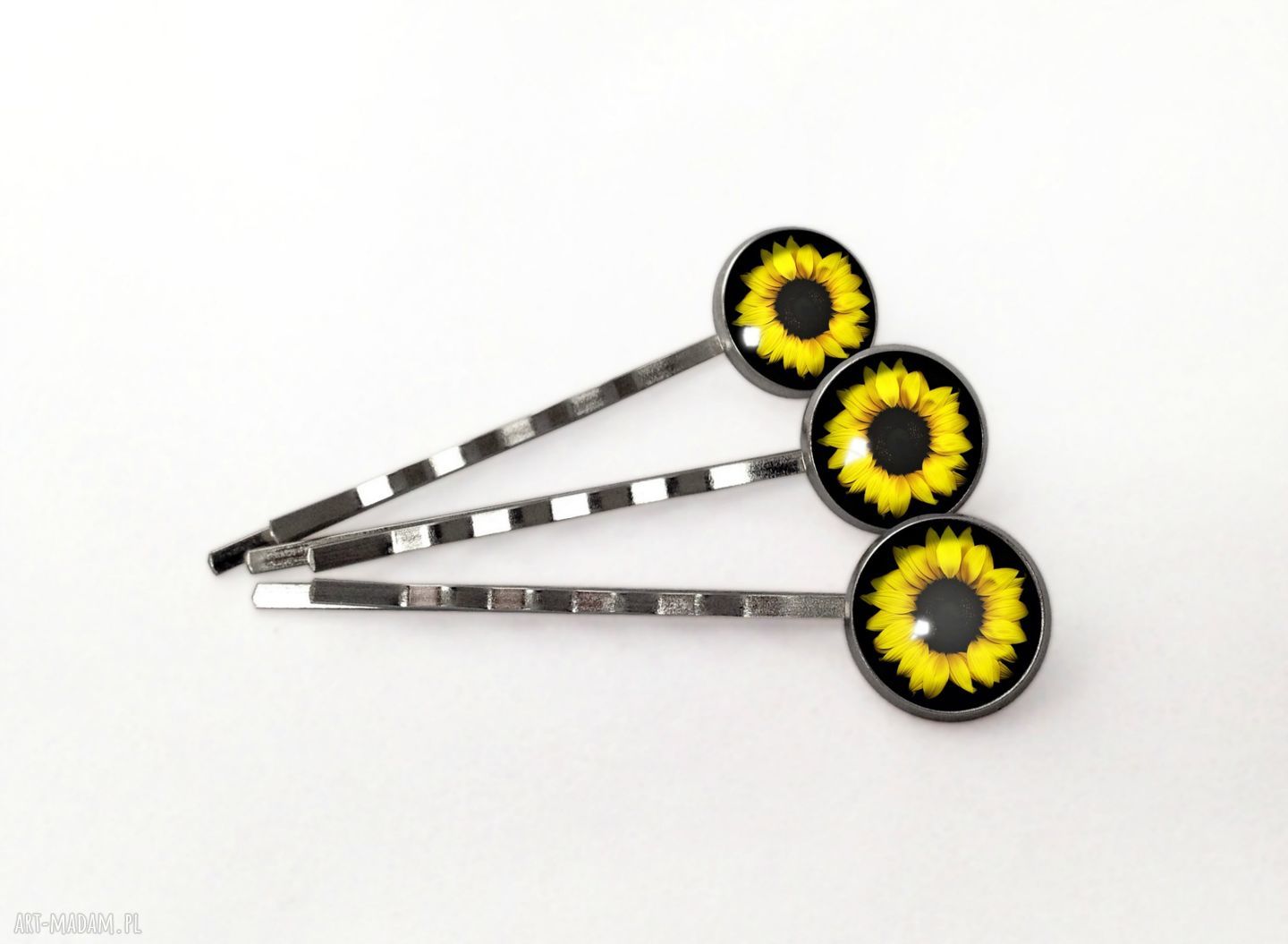 ozdoby do włosów: Słoneczniki 3 wsuwki do włosów ręczne wykonanie