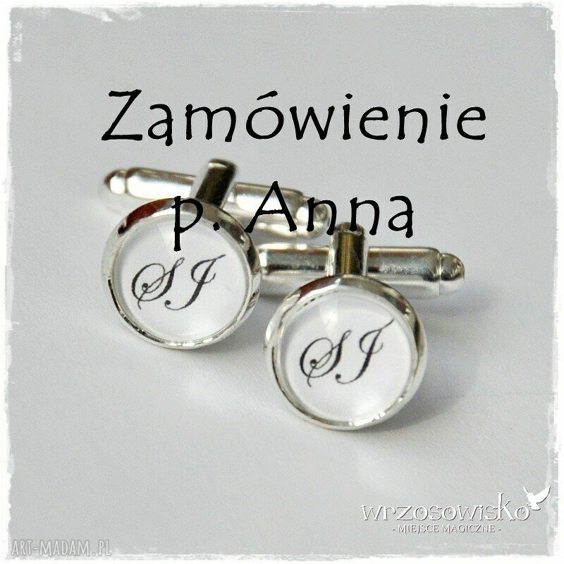 Zamówienie anna spinki mankietów oryginalne wykonane metalu
