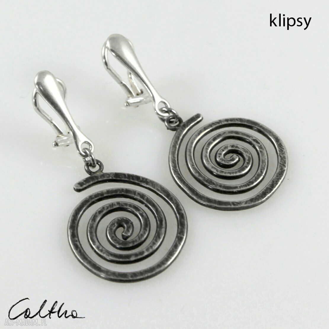 Spiralne - srebrne kolczyki (lub klipsy) (2110 -01)