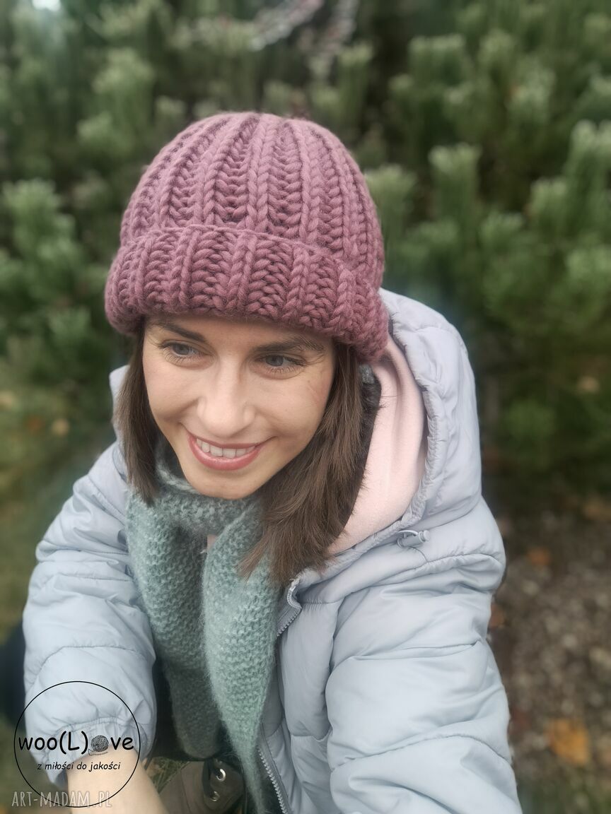 Wełniana czapusia angielka winogrono czapka prezent angielska