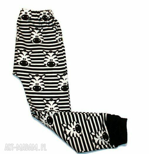 Handmade spodenki w zebry dla dzieci 98-116