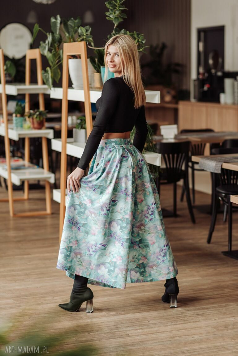 spodnie: spódnico spodnie lekkie kwiatki HandMade