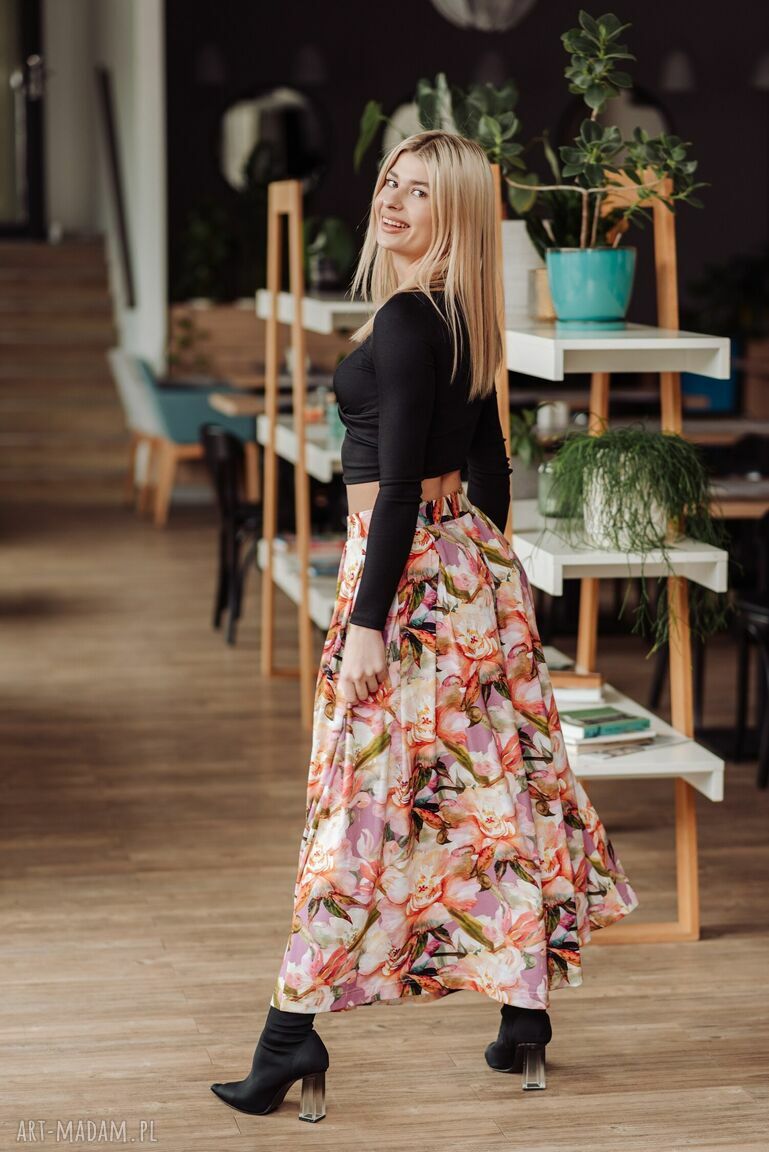 spodnie: spódnico spodnie wrzosowe piwonie HandMade