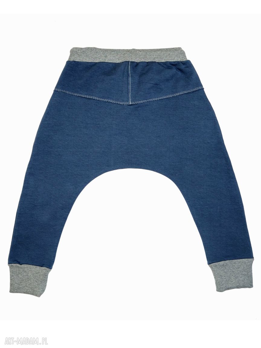 Chabrowe spodnie baggy Cudi KIDS z sznurkiem i łatami na kolanach