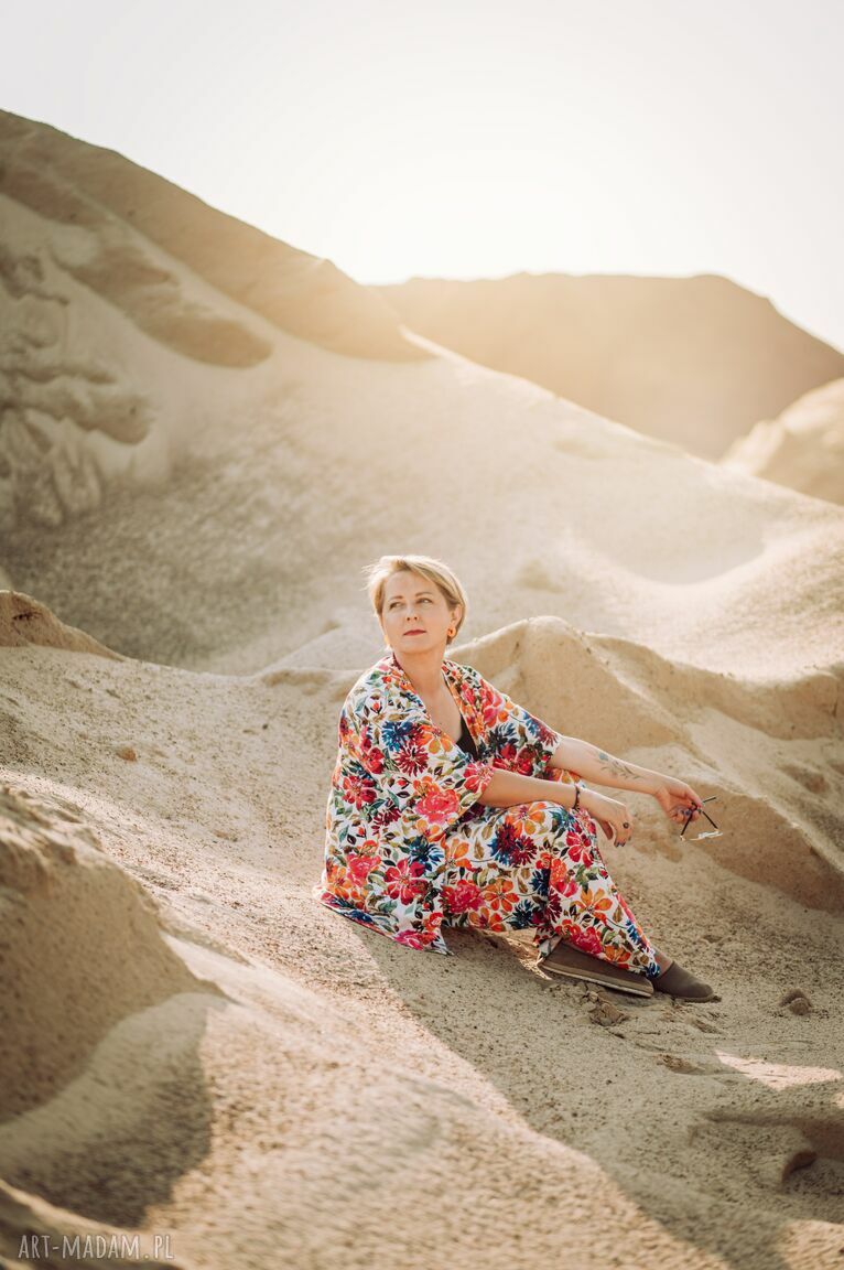 ubrania: Komplet letni kwietna łaka 2 ręcznie robione