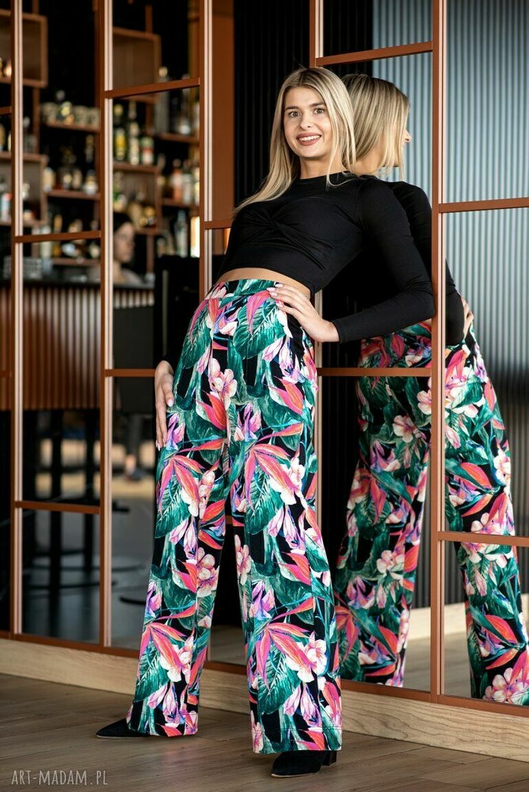 spodnie: Spodnie szwedy akwarele autorskie