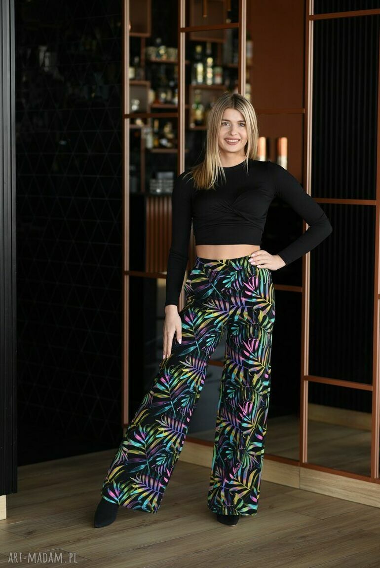 spodnie: Spodnie szwedy palmy autorskie