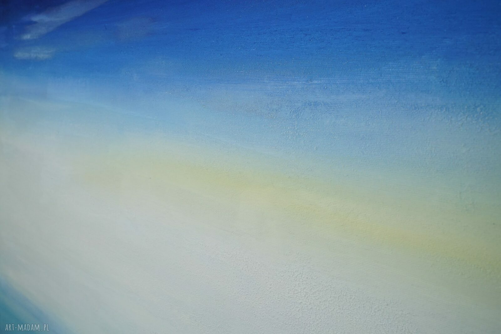 Spokój 4 - nowoczesny obraz morza z fakturą (80x80 cm)