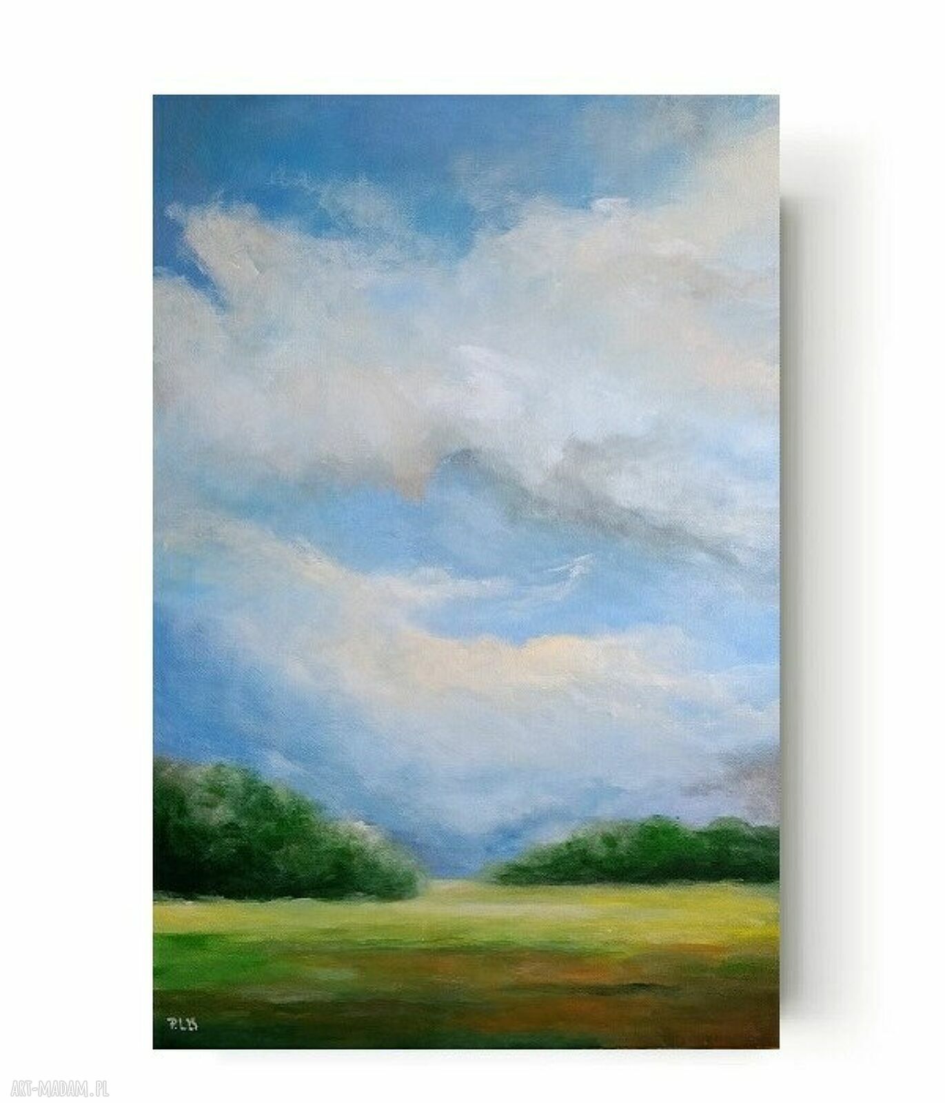 Spokój o poranku - ręcznie malowany obraz akrylowy 60x40