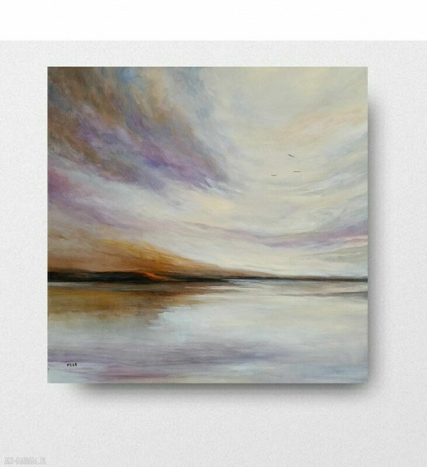 Spokój - oryginalny obraz akrylowy na płótnie 60x60 cm