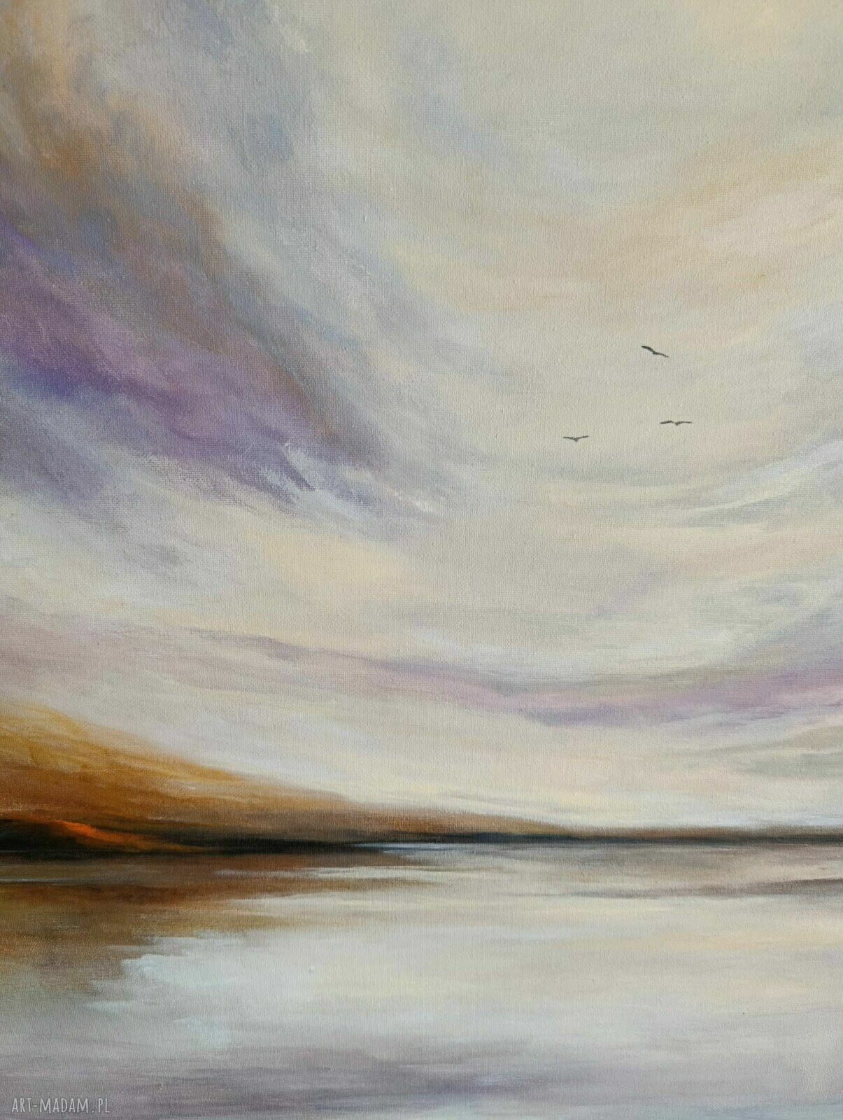 SPOKÓJ - ręcznie malowany obraz akrylowy na płótnie 60x60 cm