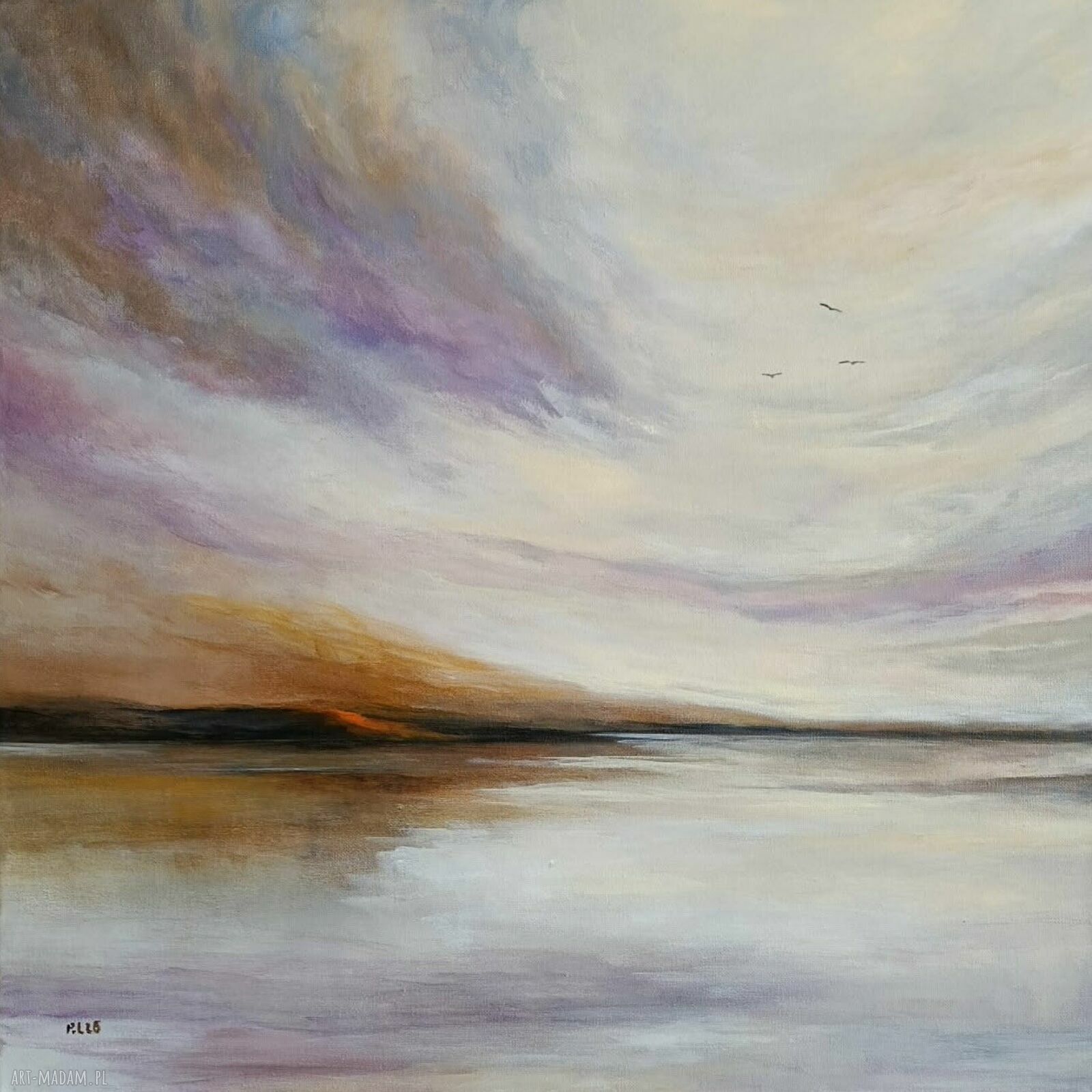 SPÓKÓJ - ręcznie malowany obraz akrylowy 60x60 cm na płótnie