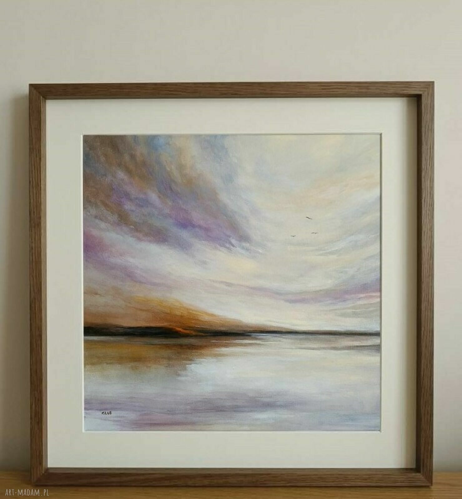 Spokój - oryginalny obraz akrylowy na płótnie 60x60 cm