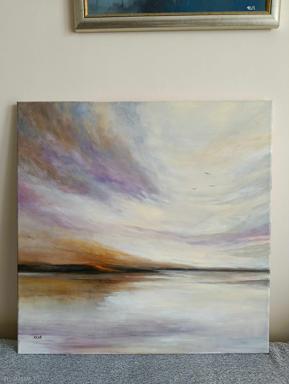 SPÓKÓJ - ręcznie malowany obraz akrylowy 60x60 cm na płótnie