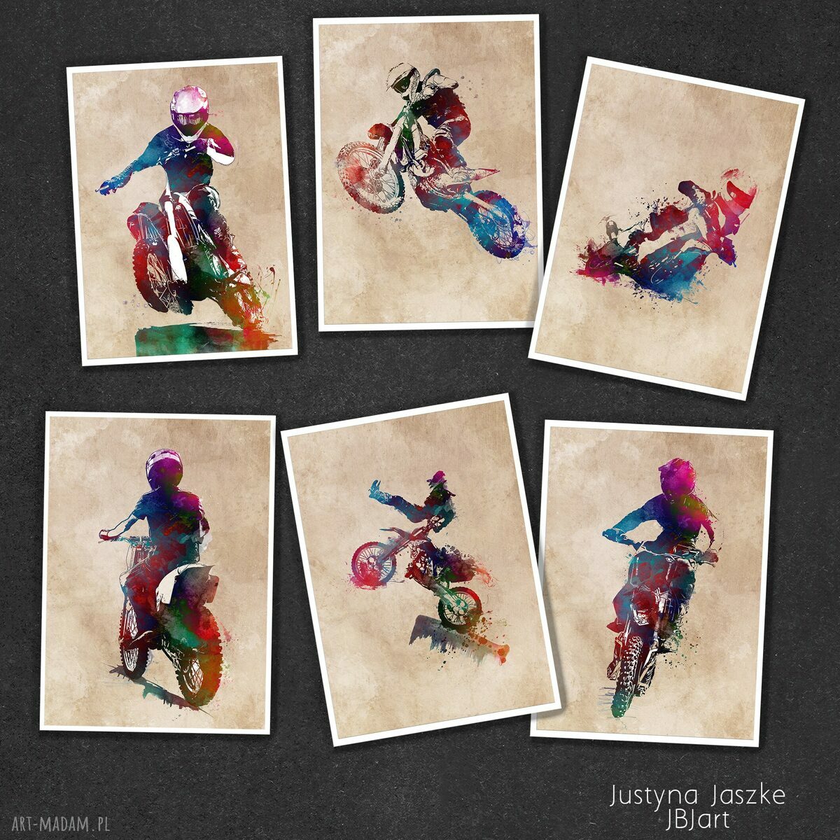 Sport Motor - zestaw 6 grafik 13x18 cm