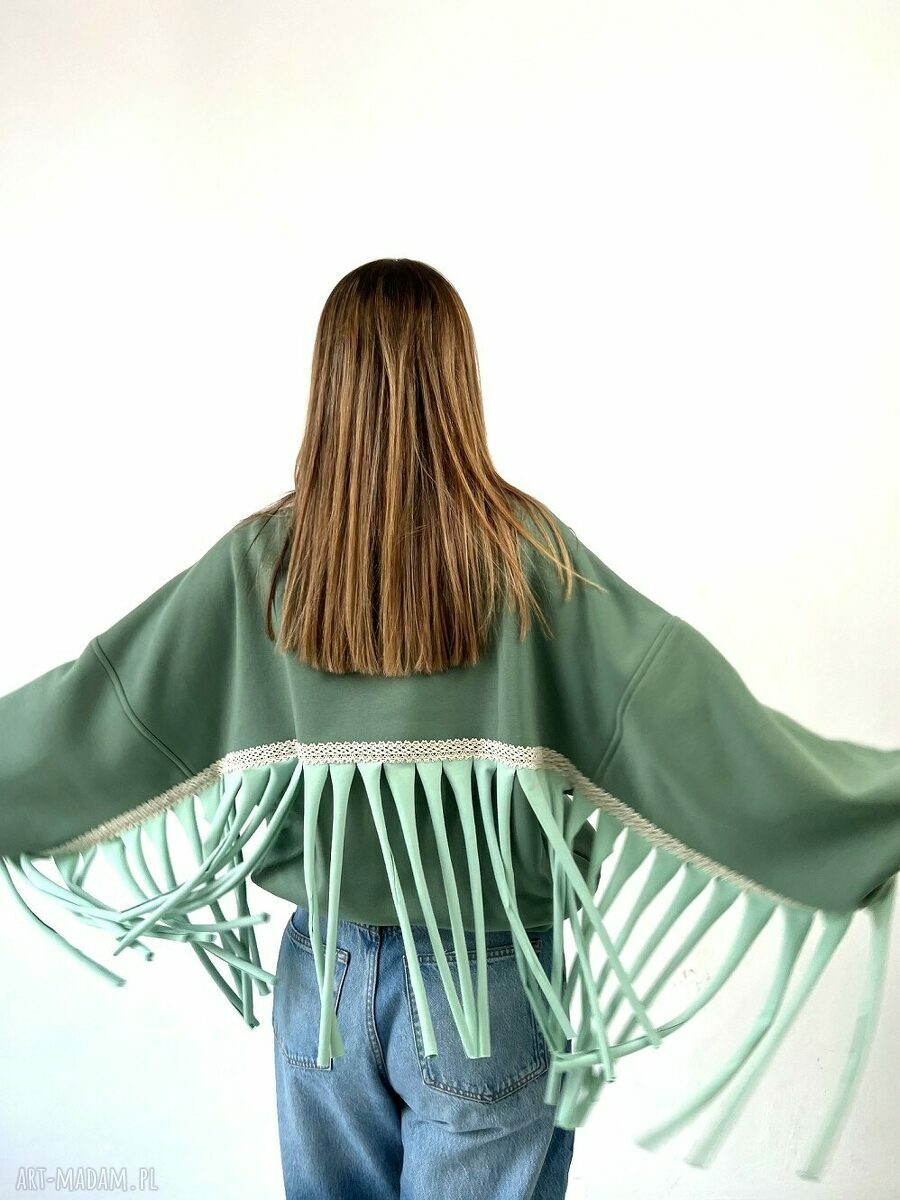 Spring Affair - bluza boho z frędzlami oversize