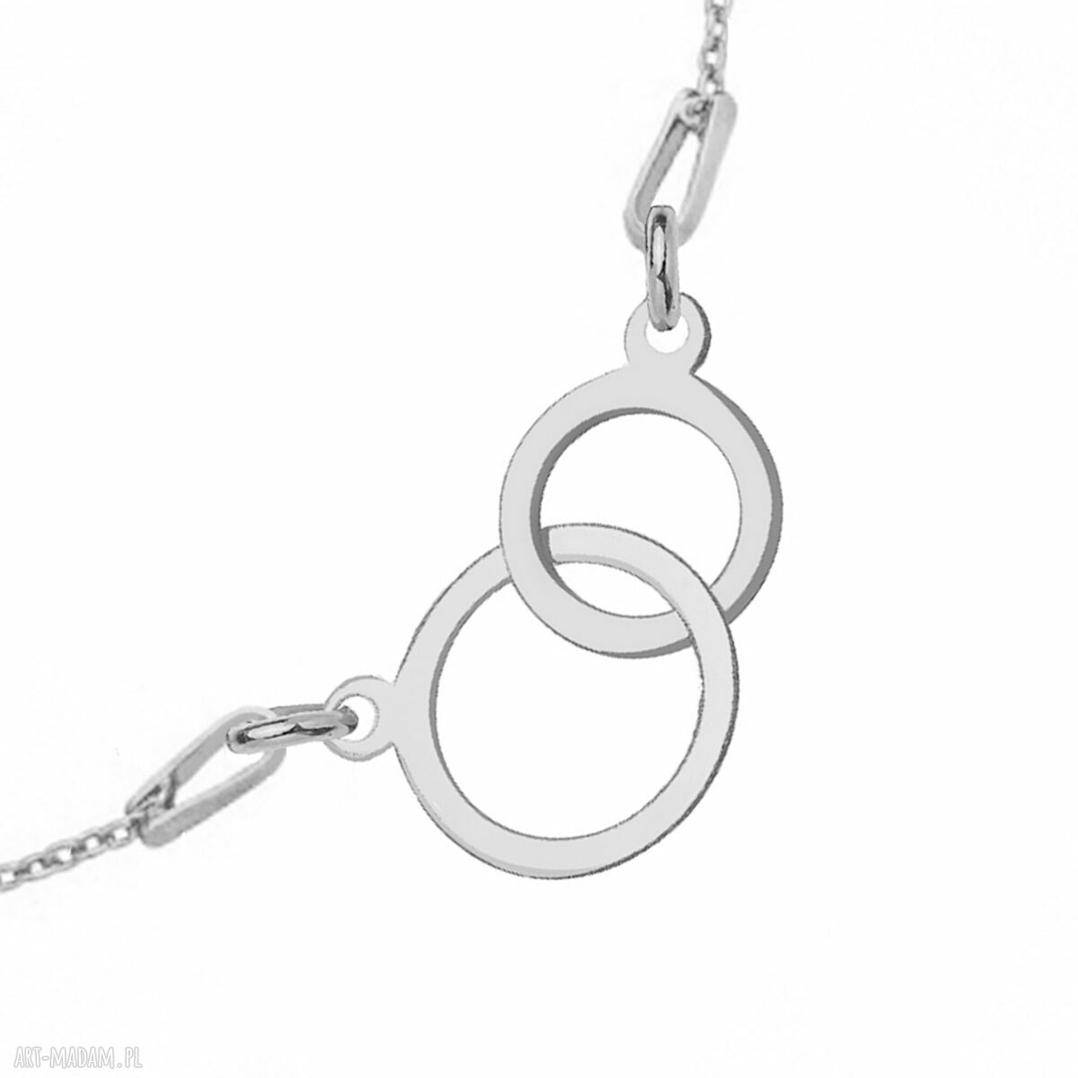 Srebrna bransoletka 925 Dwa Koła z zawieszką logo SOTHO Karma