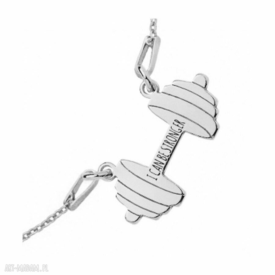Srebrna bransoletka sztanga I CAN BE STRONGER z grawerem - srebro 925