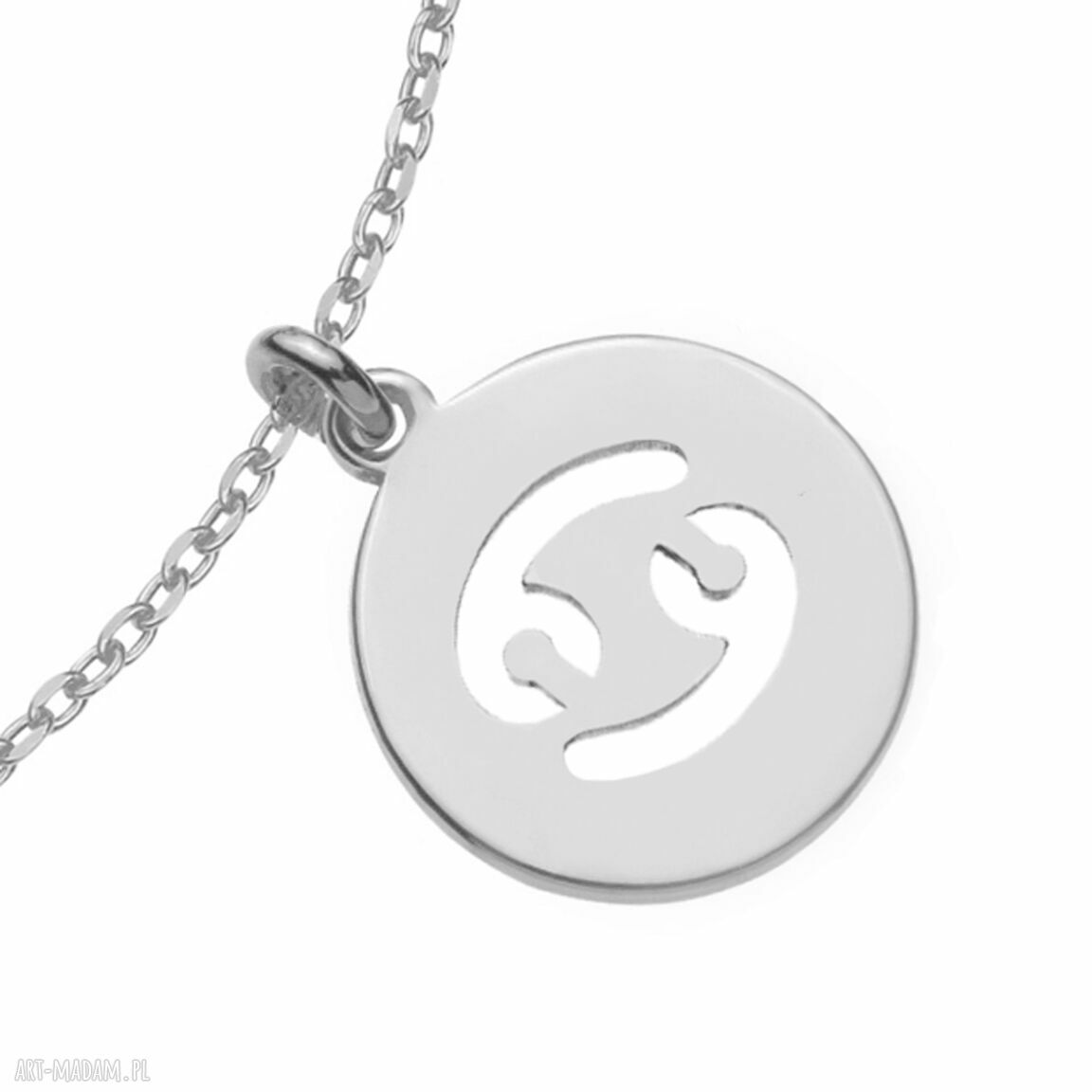Srebrna bransoletka z zodiakiem Raka - handmade, srebro 925