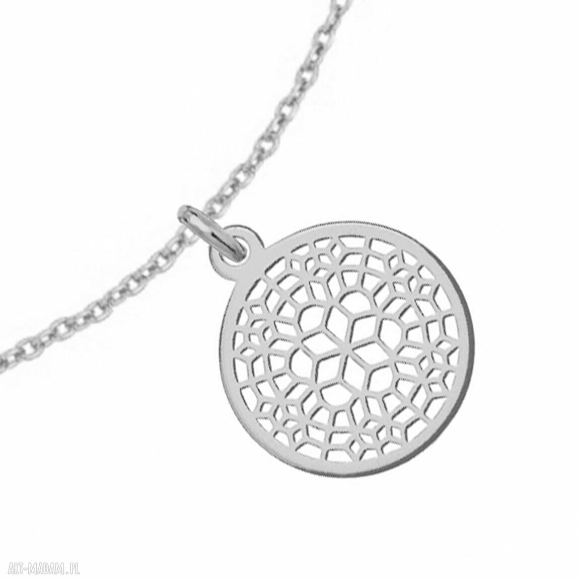 bransoletki: Srebrna bransoletka z ażurową rozetką Handmade