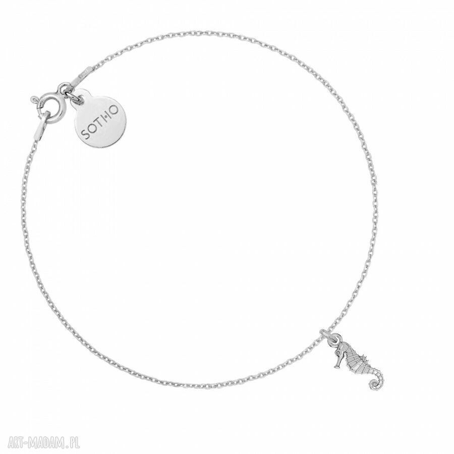 Srebrna bransoletka konikiem morskim konik morski minimalistyczny
