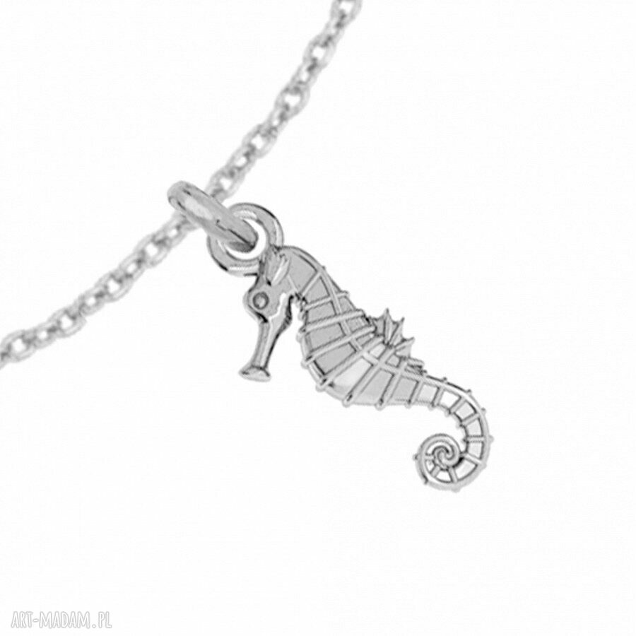 bransoletki: SREBRNA BRANSOLETKA Z KONIKIEM MORSKIM Autorskie